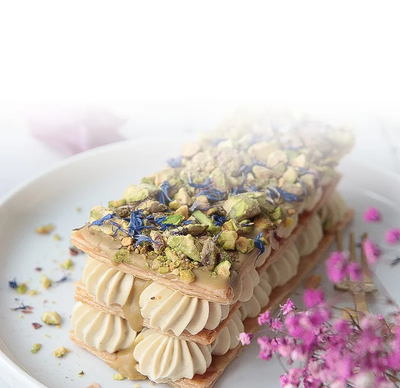Pistazien-Millefeuille Rezept | Pistazien-Millefeuille