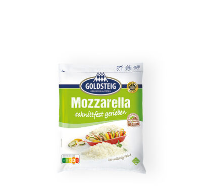 Mozzarella gerieben von GOLDSTEIG in Verpackung 