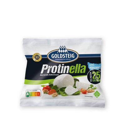 Protinella Kugel - GOLDSTEIG Käsespezialitäten Protinella Kugel von GOLDSTEIG in Verpackung