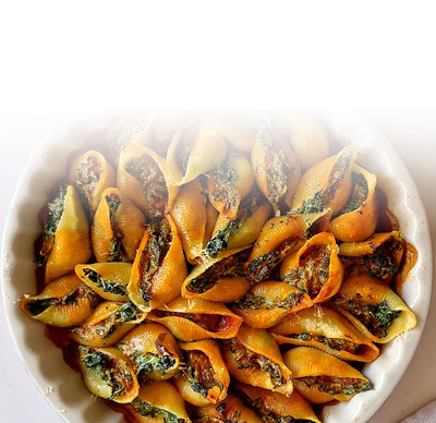 Rezept | Conchiglioni mit Ricotta-Spinat-Füllung Rezept | Conchiglioni mit Ricotta-Spinat-Füllung