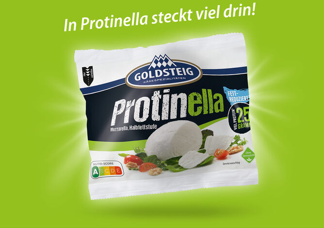 Verpackung Protein Käse Protinella High Protein Mozzarella