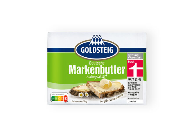 Markenbutter von GOLDSTEIG in Verpackung