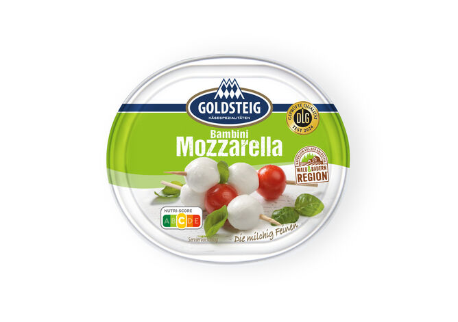 Bambini Mozzarella classic von GOLDSTEIG in 125g Verpackung 