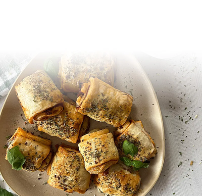 Rezept | Prosciutto-Protinella Blätterteig-Röllchen Rezept | Prosciutto-Protinella Blätterteig-Röllchen