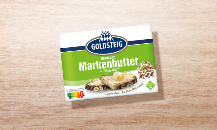 Butter - GOLDSTEIG Käsespezialitäten Butter von GOLDSTEIG in Verpackung